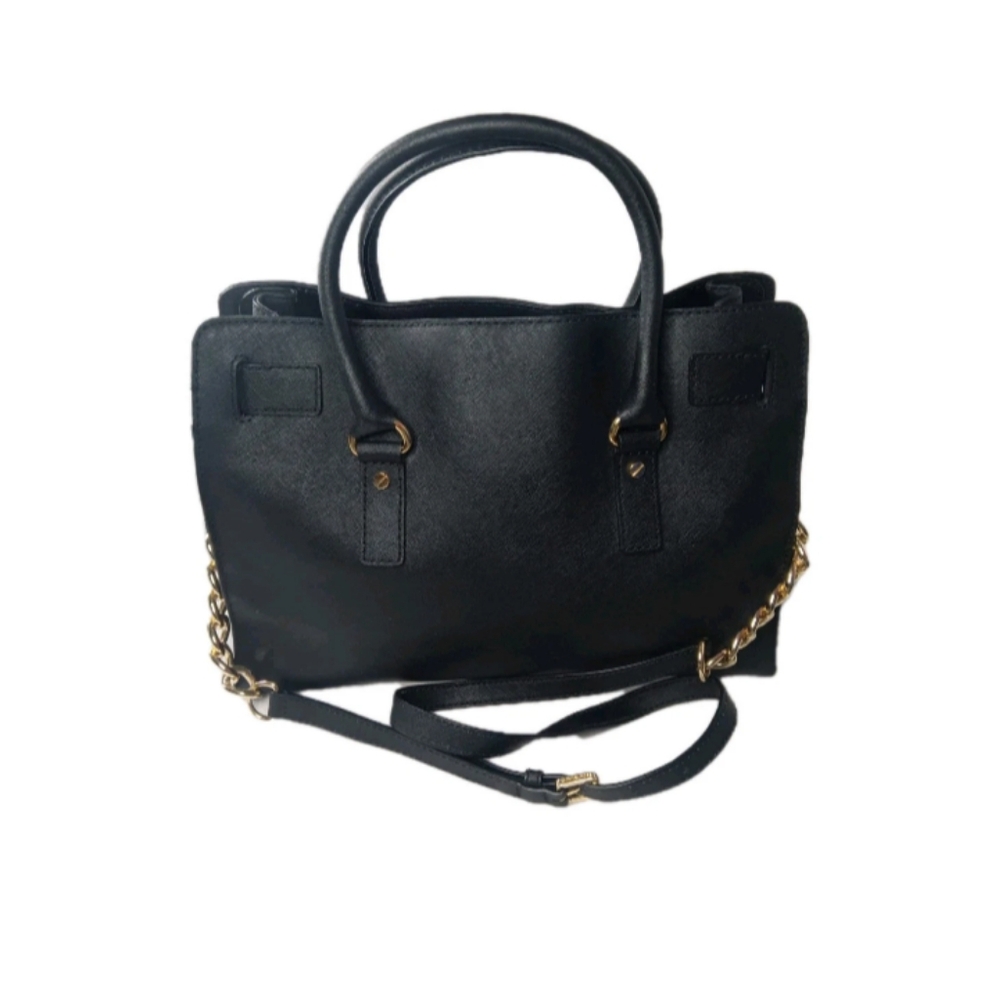 Michael Kors black Saffiano Leather Hamilton East West Studio Handbag Tote - Picture 3 of 12